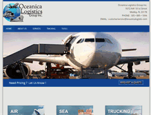 Tablet Screenshot of oceanicalogistic.com